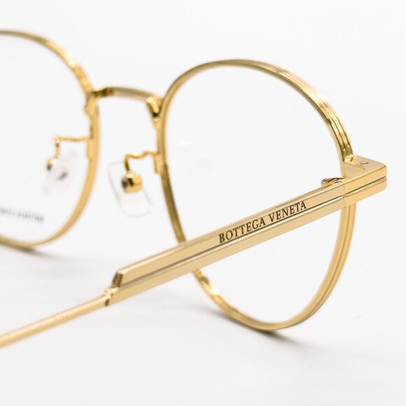 NEW BOTTEGA VENETA EYEGLASSES BV1016OA 002 ROUND GOLD UNISEX EYEWEAR BOTTEGA VEN - Picture 6 of 9